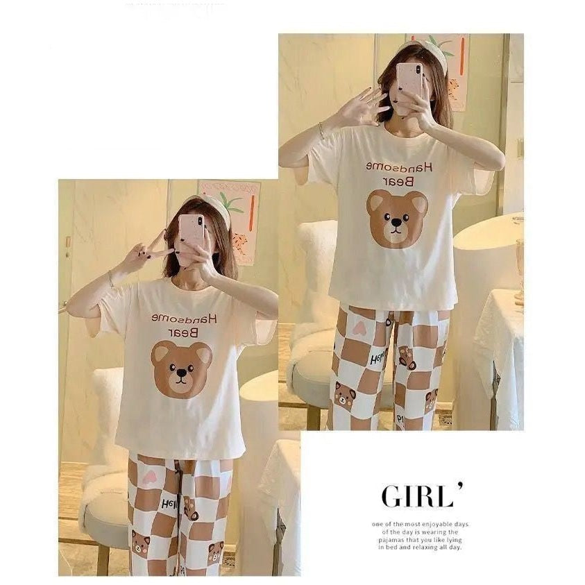 Handsome Bear Printed The Ultimate Dream Wear Sleep Suit (SP-02)