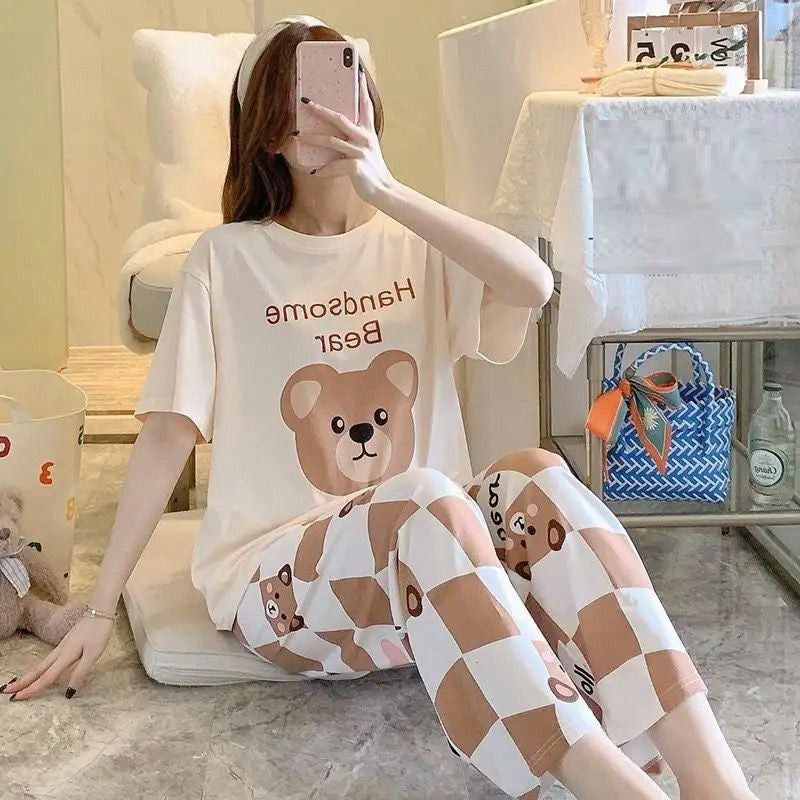 Handsome Bear Printed The Ultimate Dream Wear Sleep Suit (OM-72)