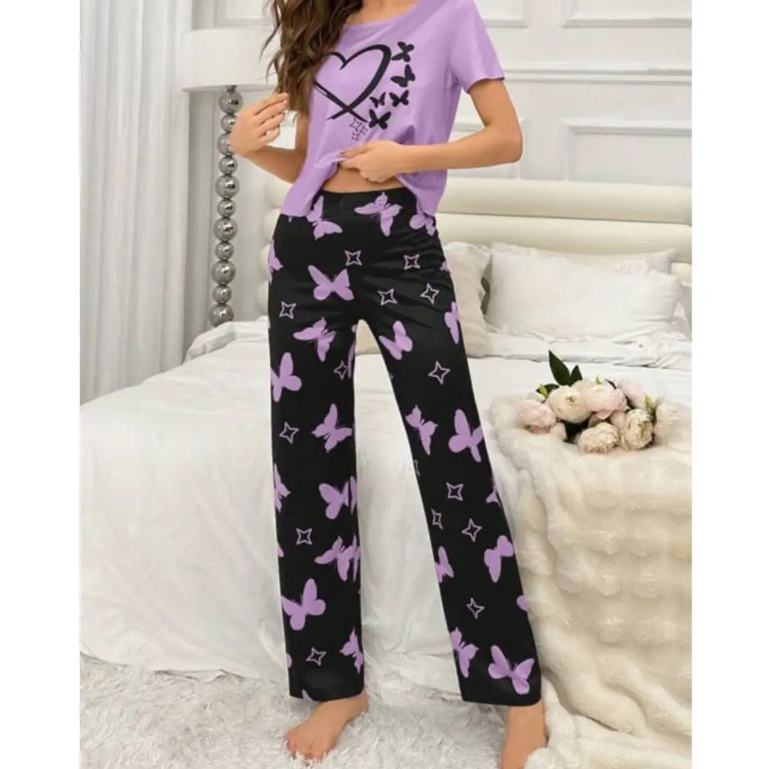 Purple Heart Butterflies The Ultimate Dream Wear Sleep Suit (OM-67)