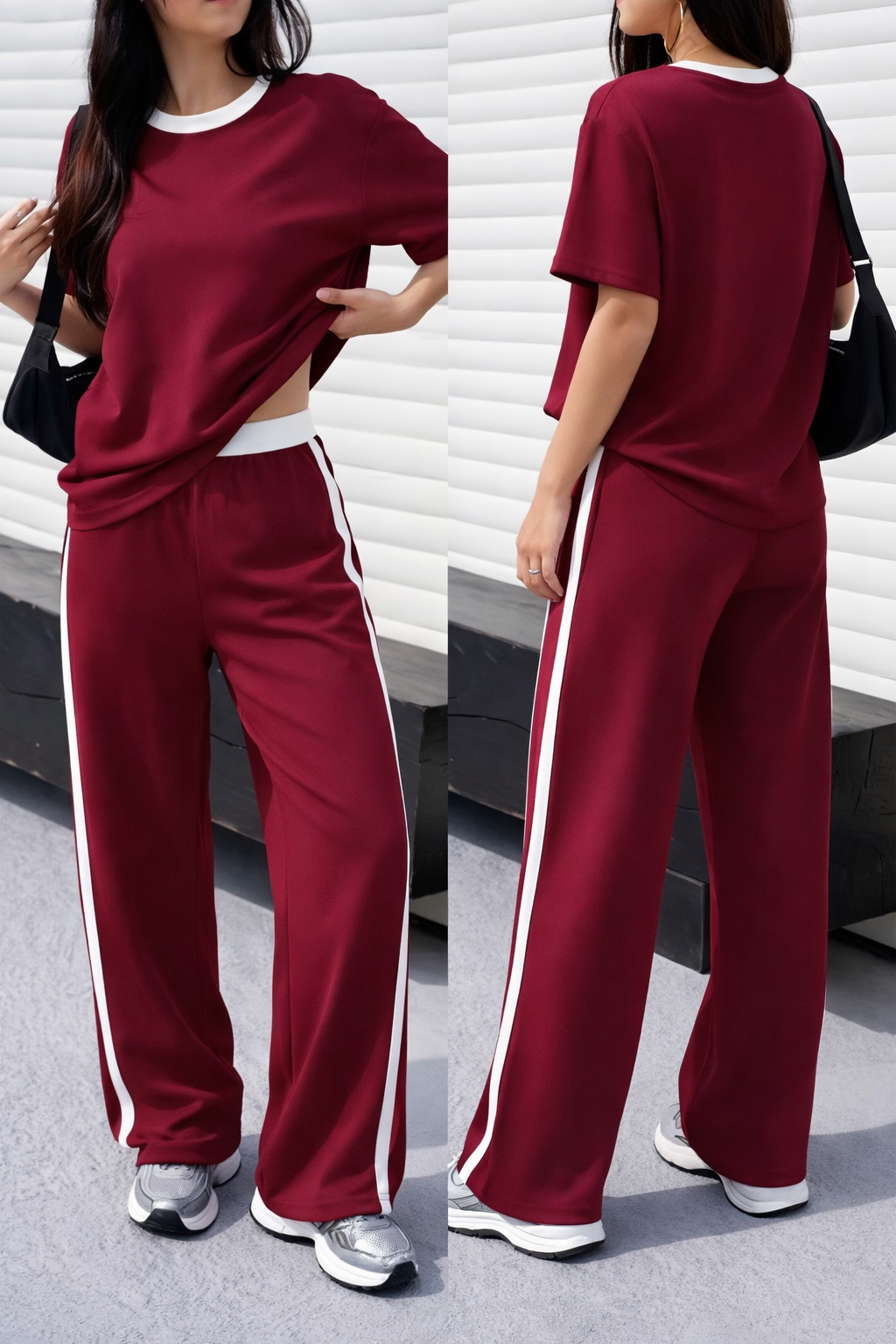 Maroon Women’s Soft Lounge Wear Suit