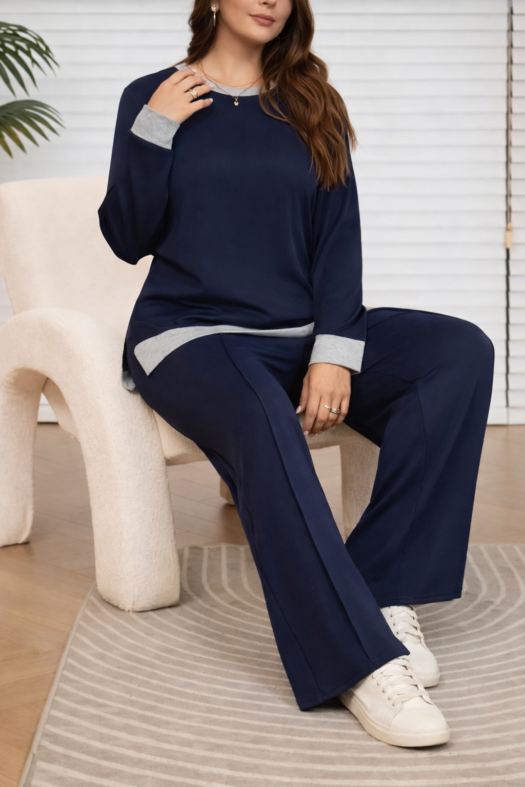 Navy Blue Women’s Soft Lounge Wear Suit