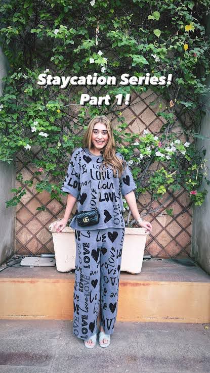 Grey All Over Love Heart Printed The Ultimate Dream Wear Sleep Suit (OM-90)