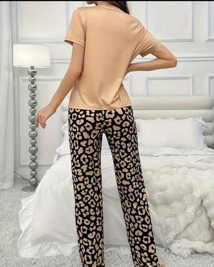 Brown You Are Beautiful Butterfly Half Sleeves with Printed pajama  The Ultimate Dream Wear Sleep Suit (OM-133)