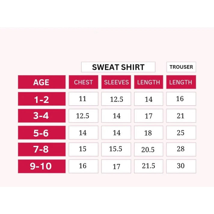 Red Smile Cute Printed Sweatshirt with black trousers Kids track suit Tracksuit For Kids